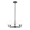 Z-Lite Leila Chandelier, 5-Light, 26 In.W x 10 In.H, Matte Black/White Linen 744-26R-MB - alternate 1